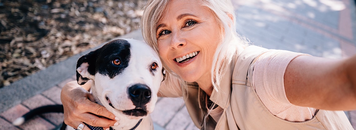 Lady and dog